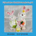 Handpainting Easter bunny pattern ceramic bunny name card holder